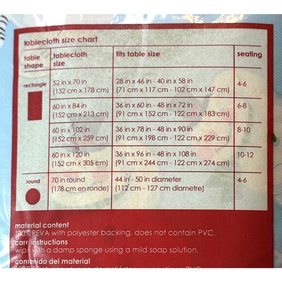 Brand New Holiday Time Snowman Vinyl Tablecloth (100% PEVA) - 60" x 120 vn - Picture 3 of 3